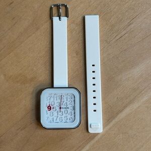 Nixon Numbers White Square Watch